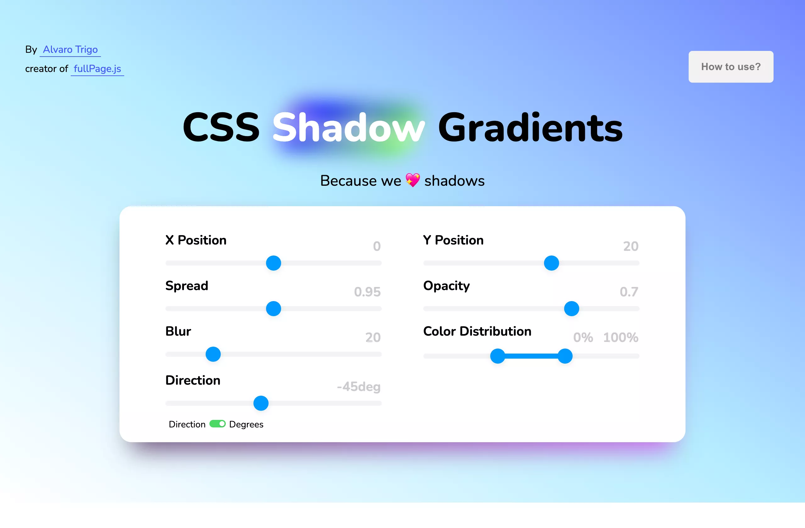 CSS Shadow Gradients