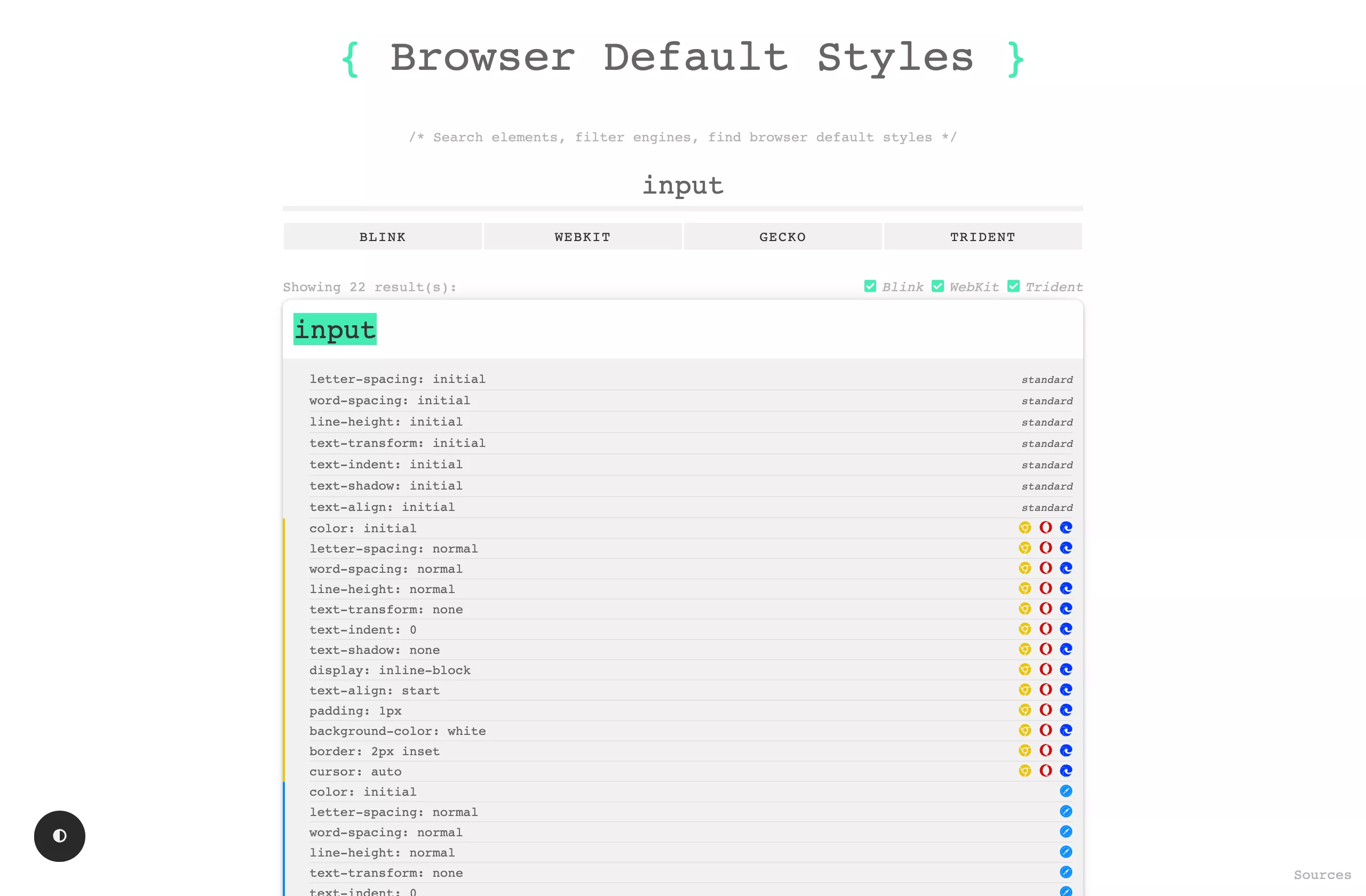 Browser Default Styles