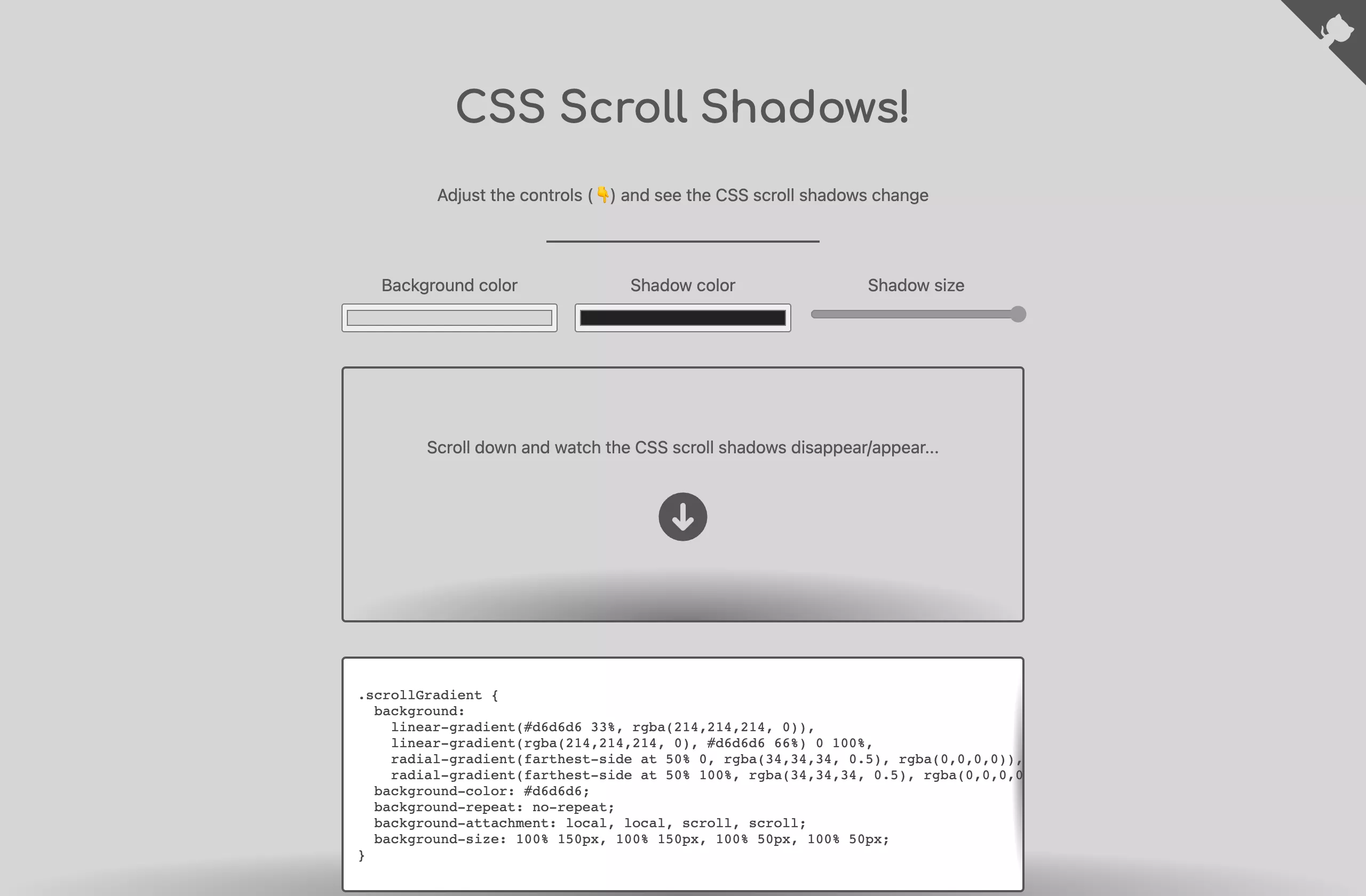 CSS Scroll Shadows