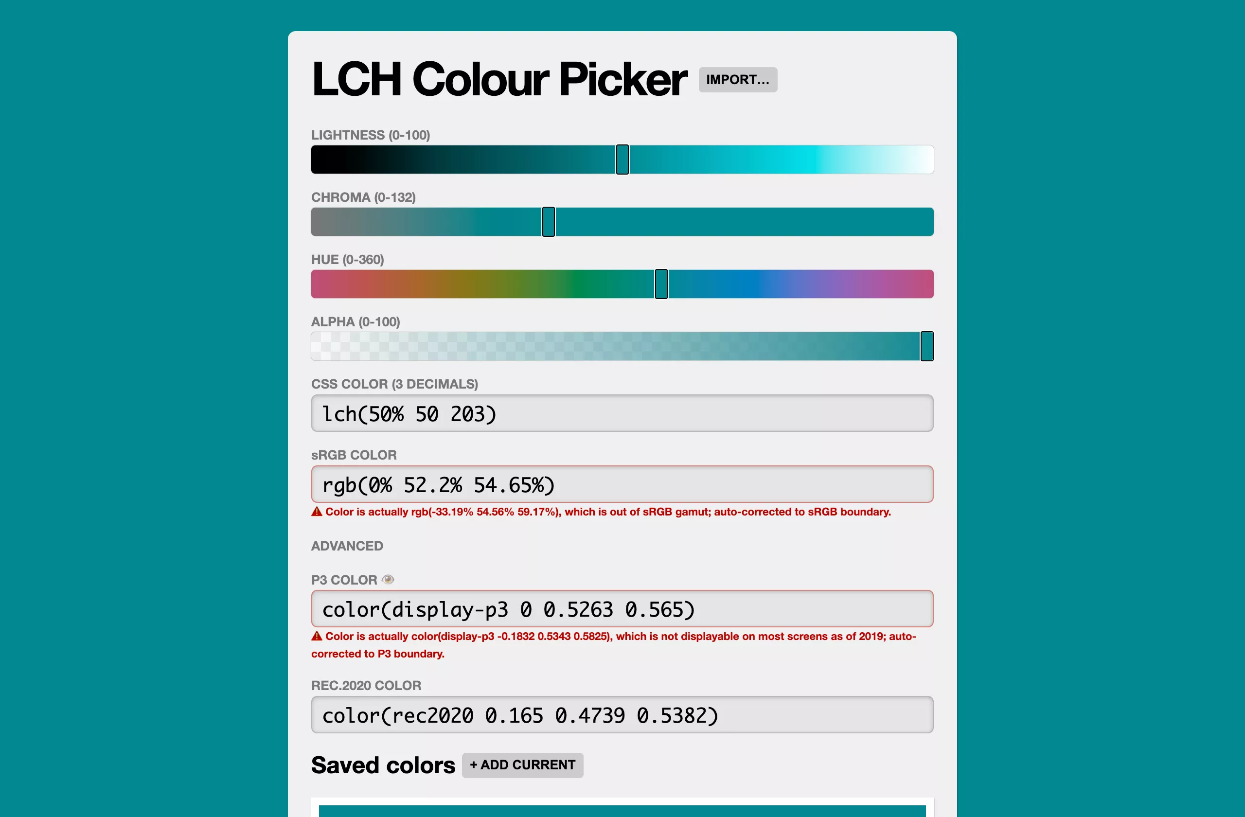 LCH Colour Picker