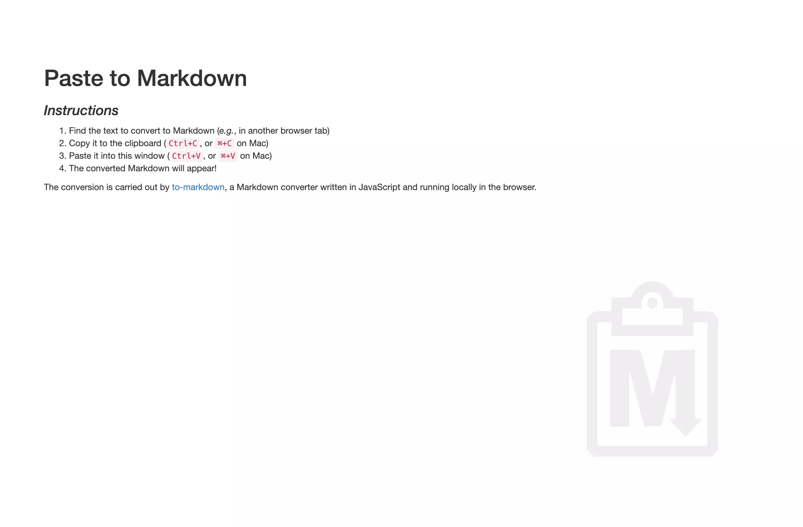 Clipboard2Markdown