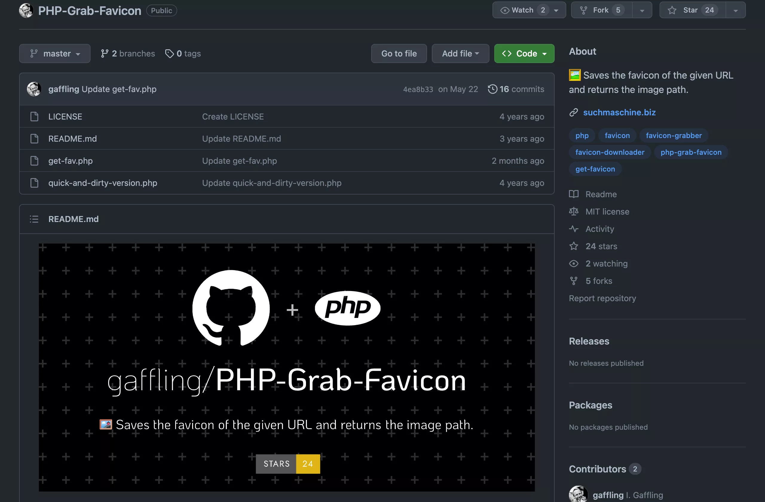 PHP Favicon Grabber v1.1