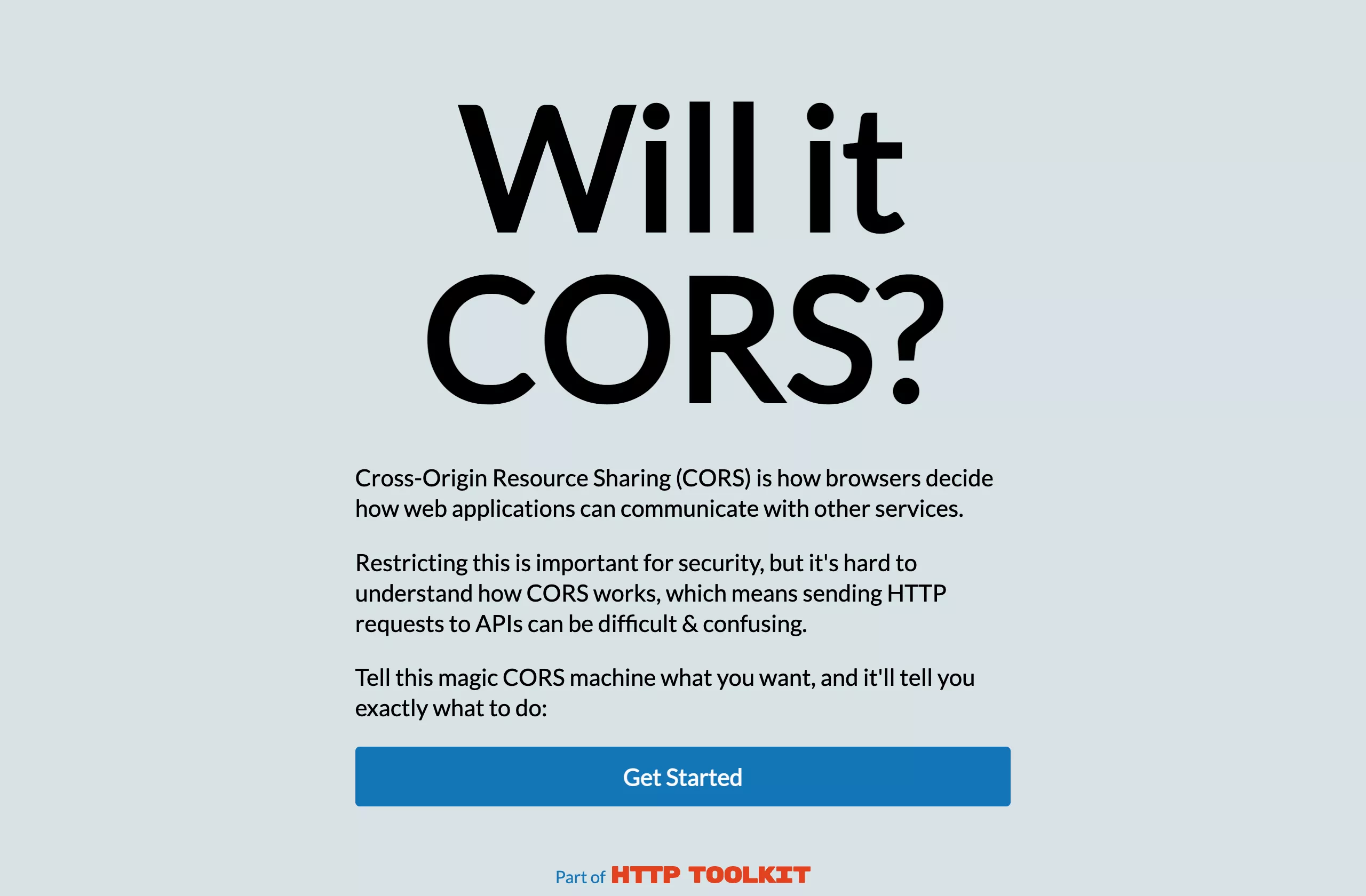 Will it CORS?
