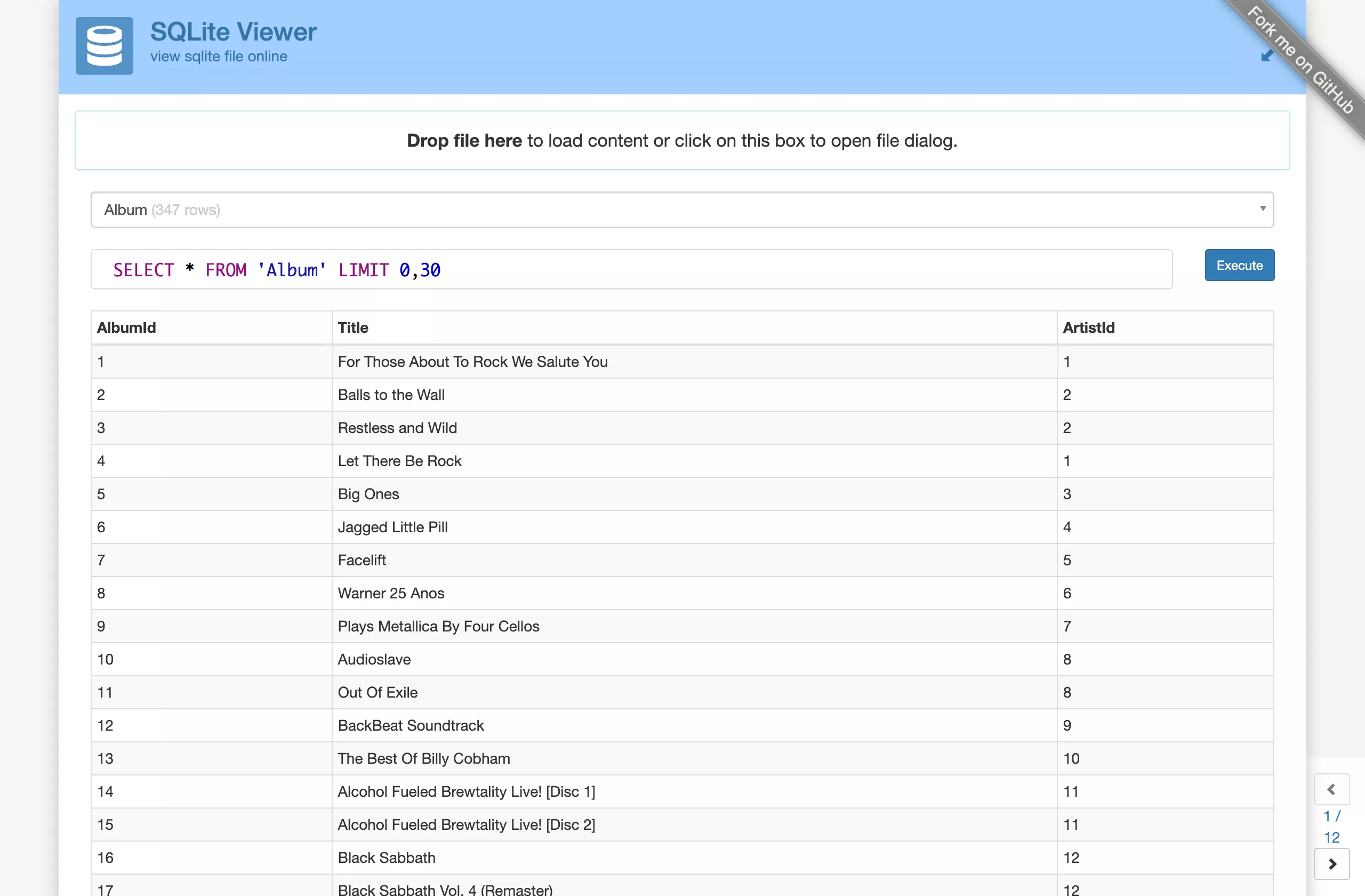 SQLite Viewer