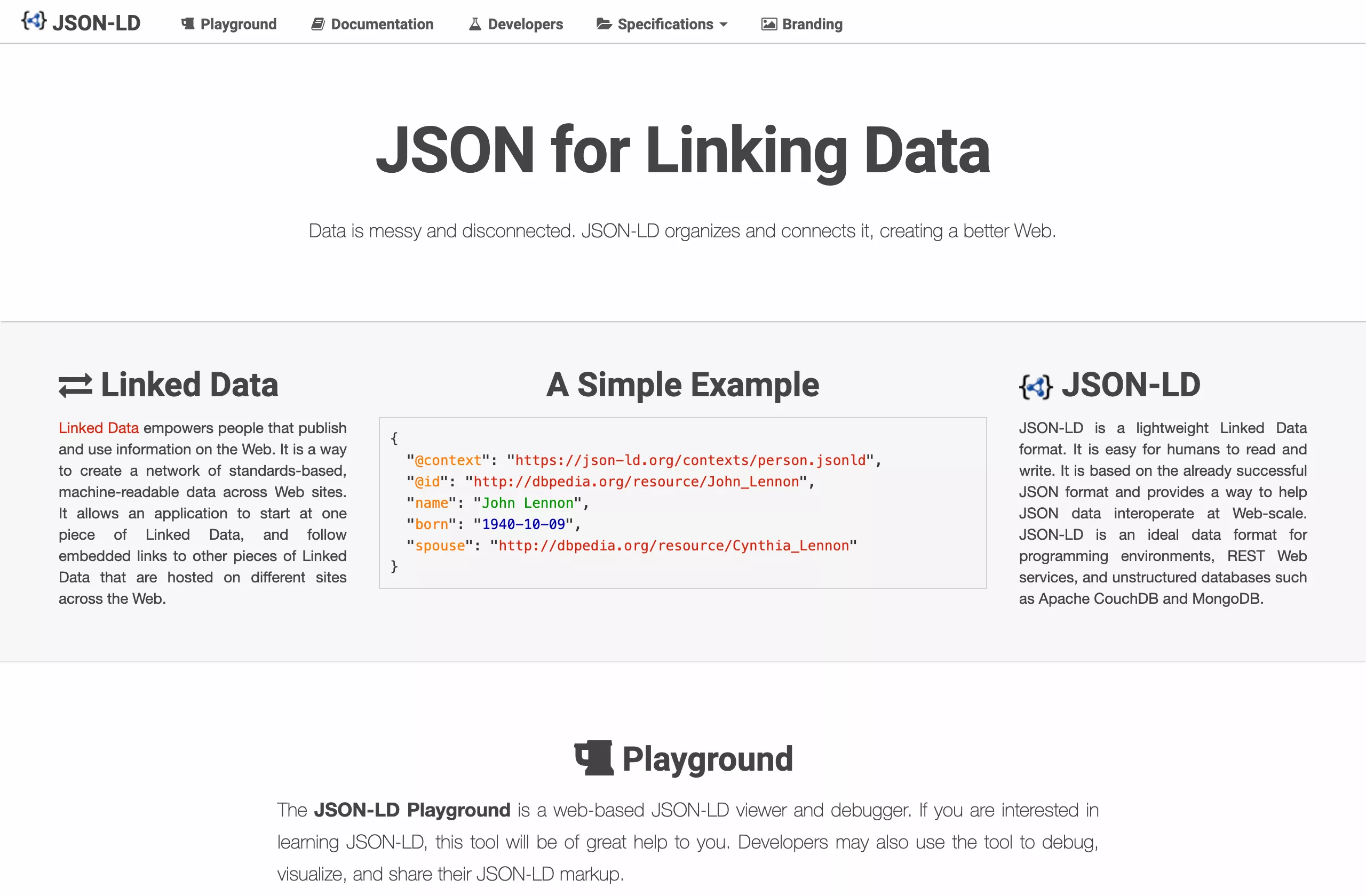 JSON for Linking Data