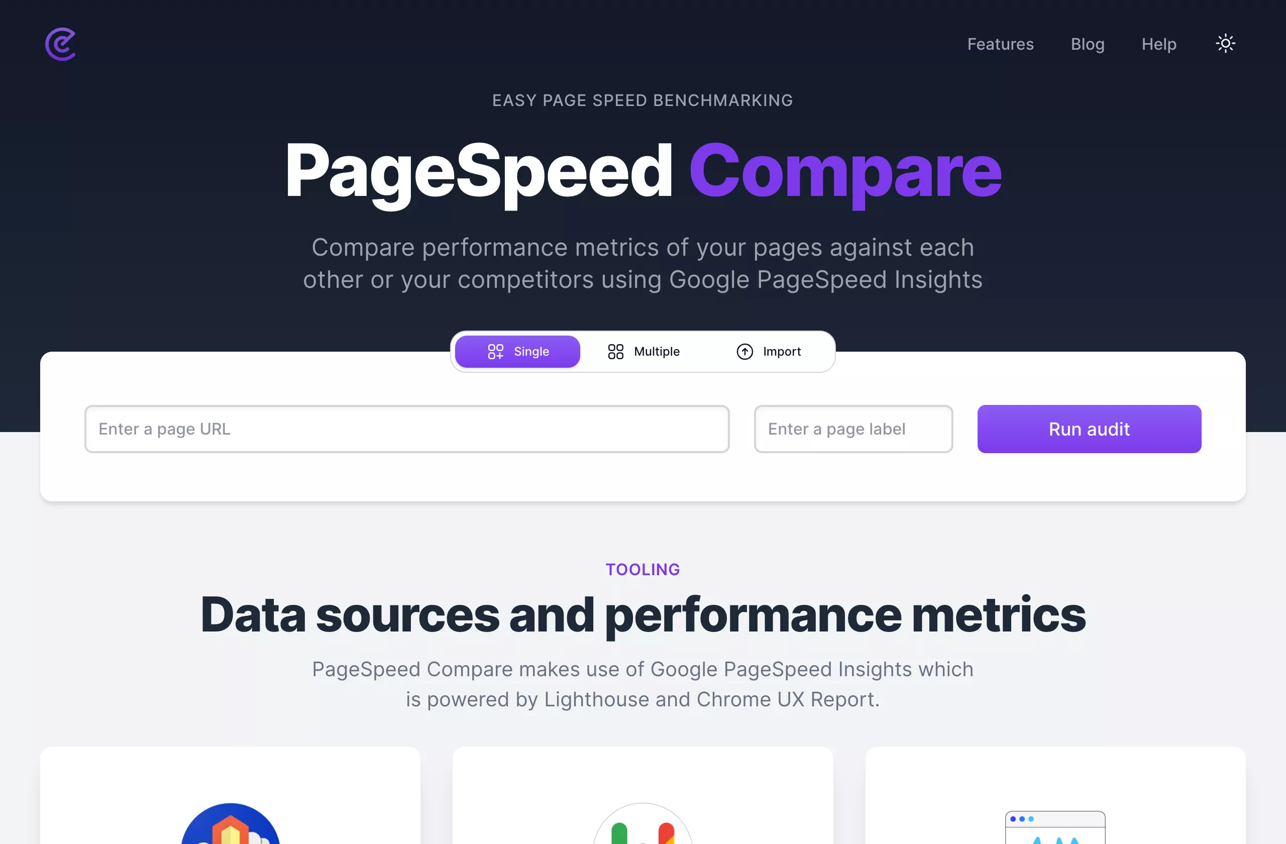 PageSpeed Compare