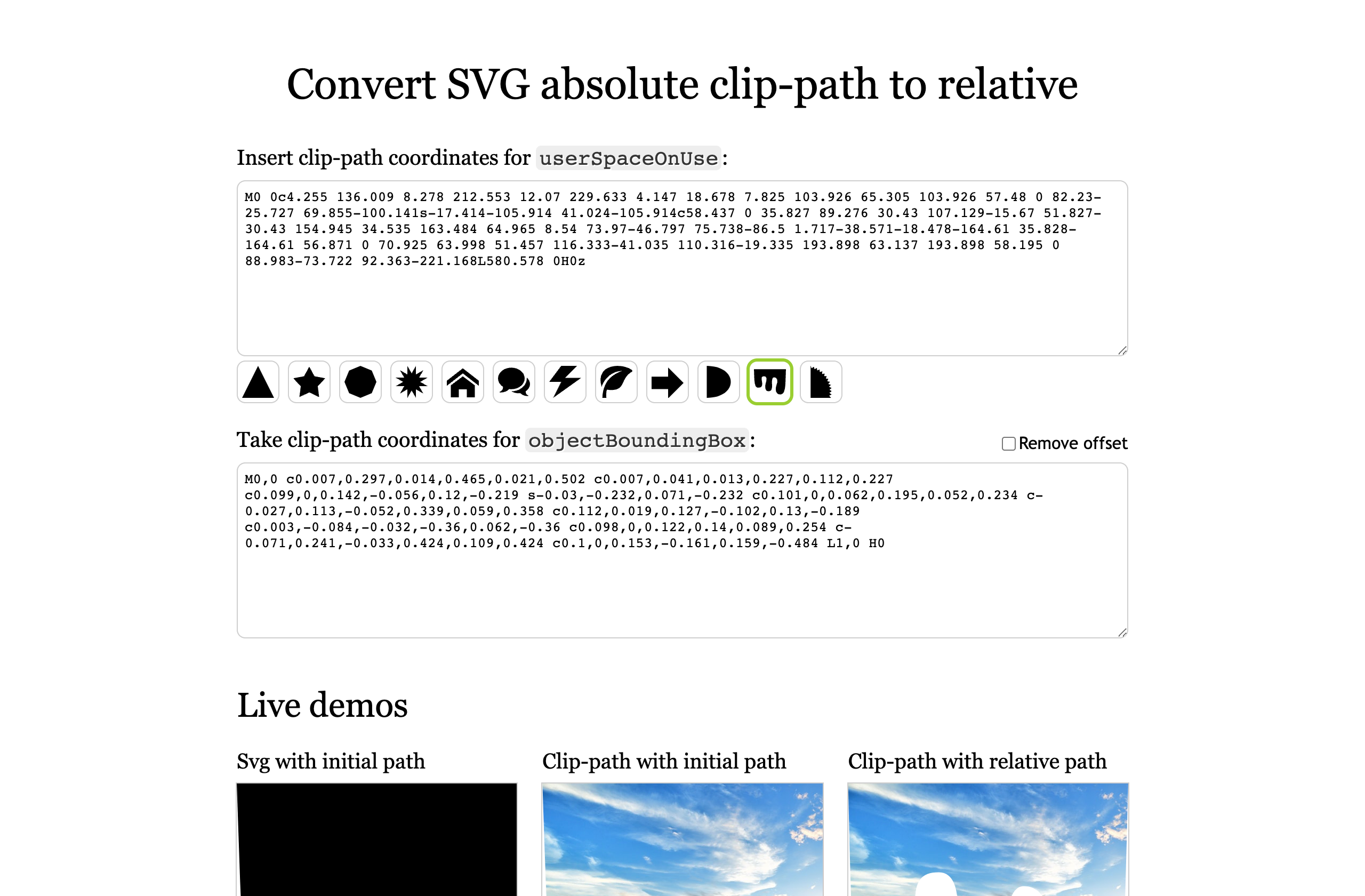 SVG clip path converter